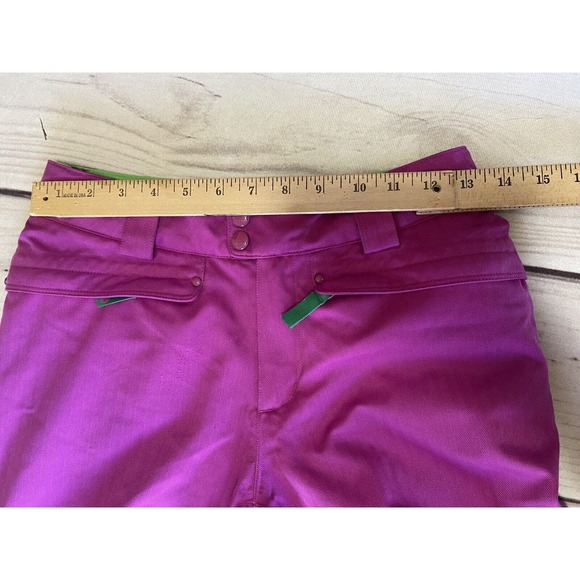 Marmot Girl’s Ski Snowboard Snow Pants in Fuschia Pink And Green Sz L - Picture 10 of 13